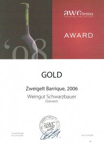 AWC Goldrmedaille 2008 - Weingut Schwarzbauer